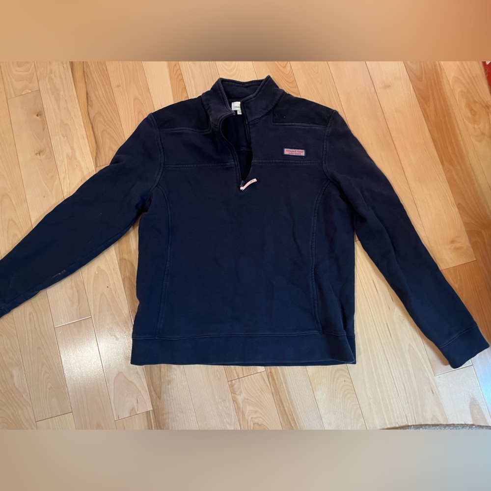 Navy blue vineyard vines pull over half zip